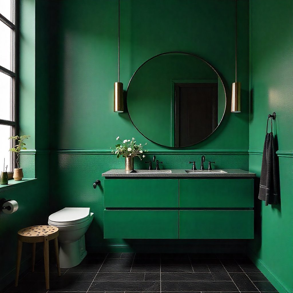 Emerald Green with Black Accents