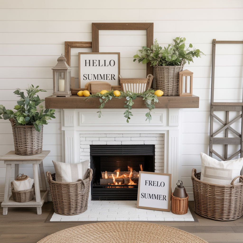 Farmhouse Charm with White and Wood
