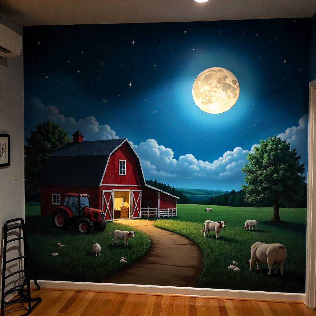 Kids Bedroom Mural: 20 Creative Ideas to Transform Your Child’s Space 12 Farmyard Fun