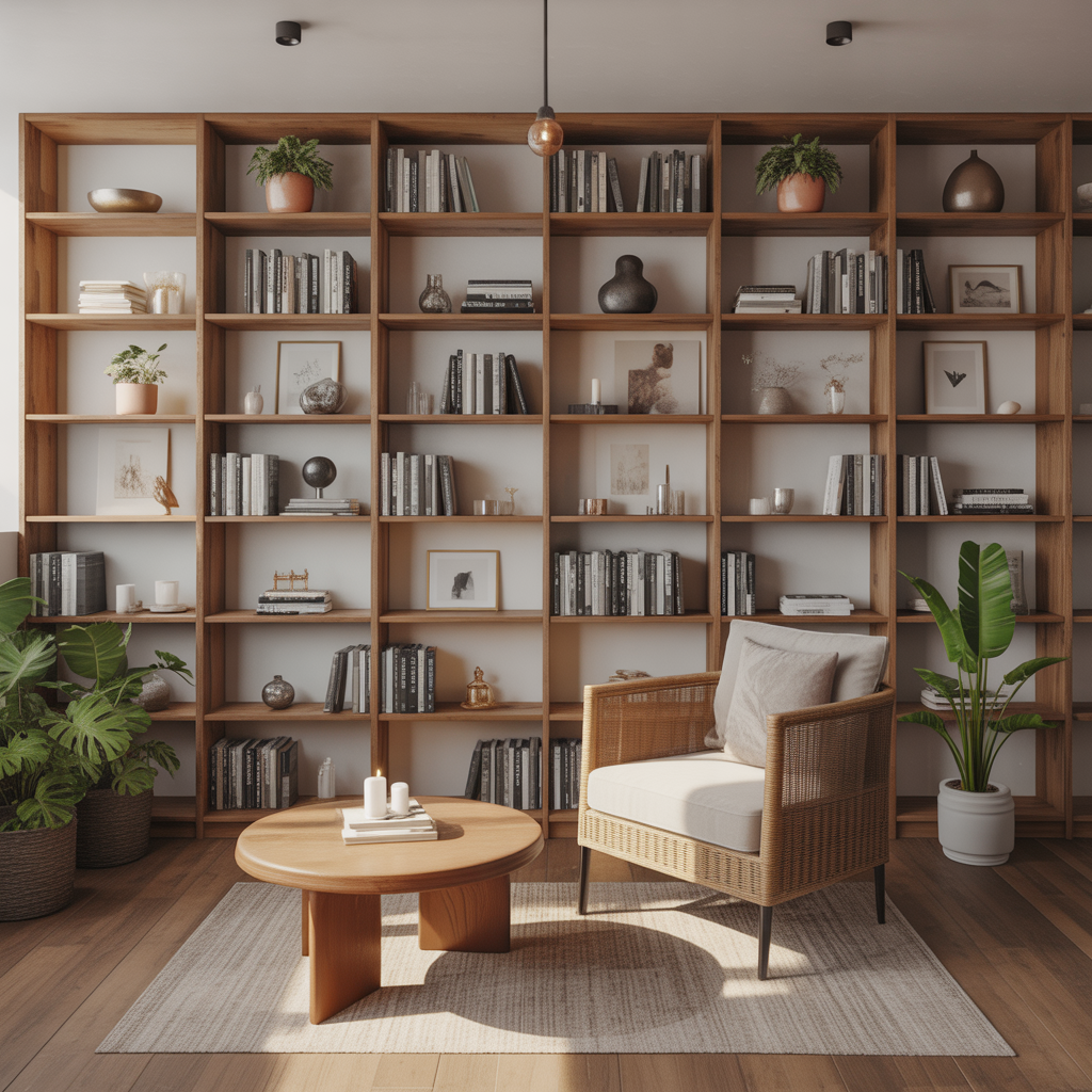 Floor-to-Ceiling Bookshelves