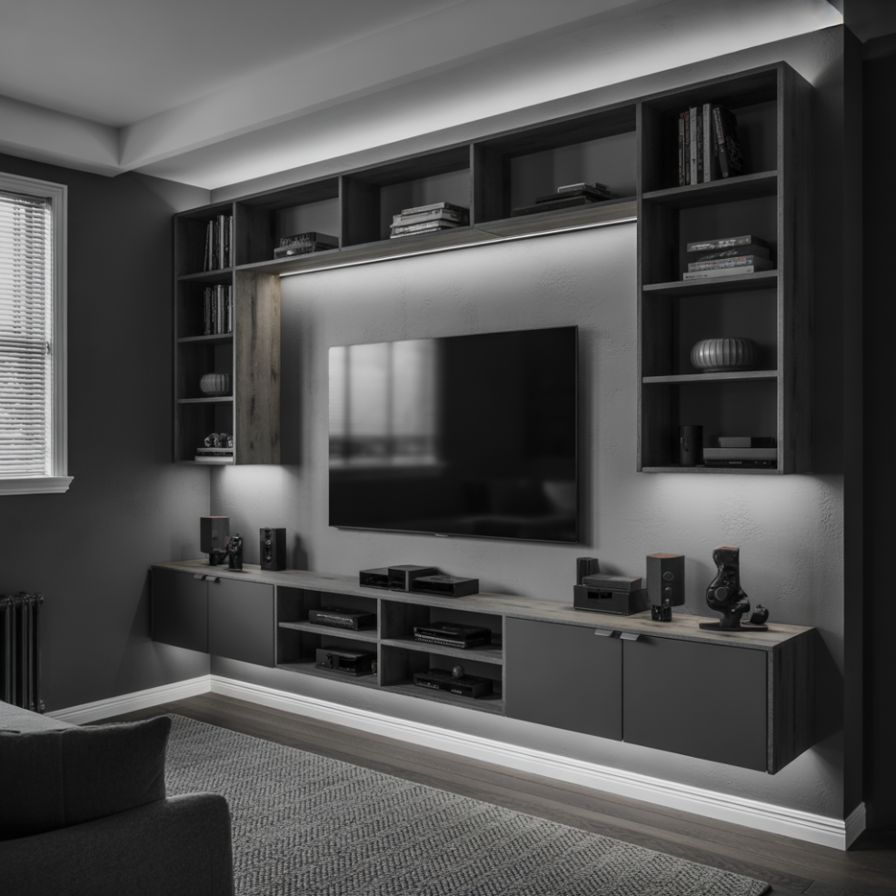 Adult Game Room: 18 Detailed Ideas for the Perfect Entertainment Space 16 Gaming Console Wall Setup