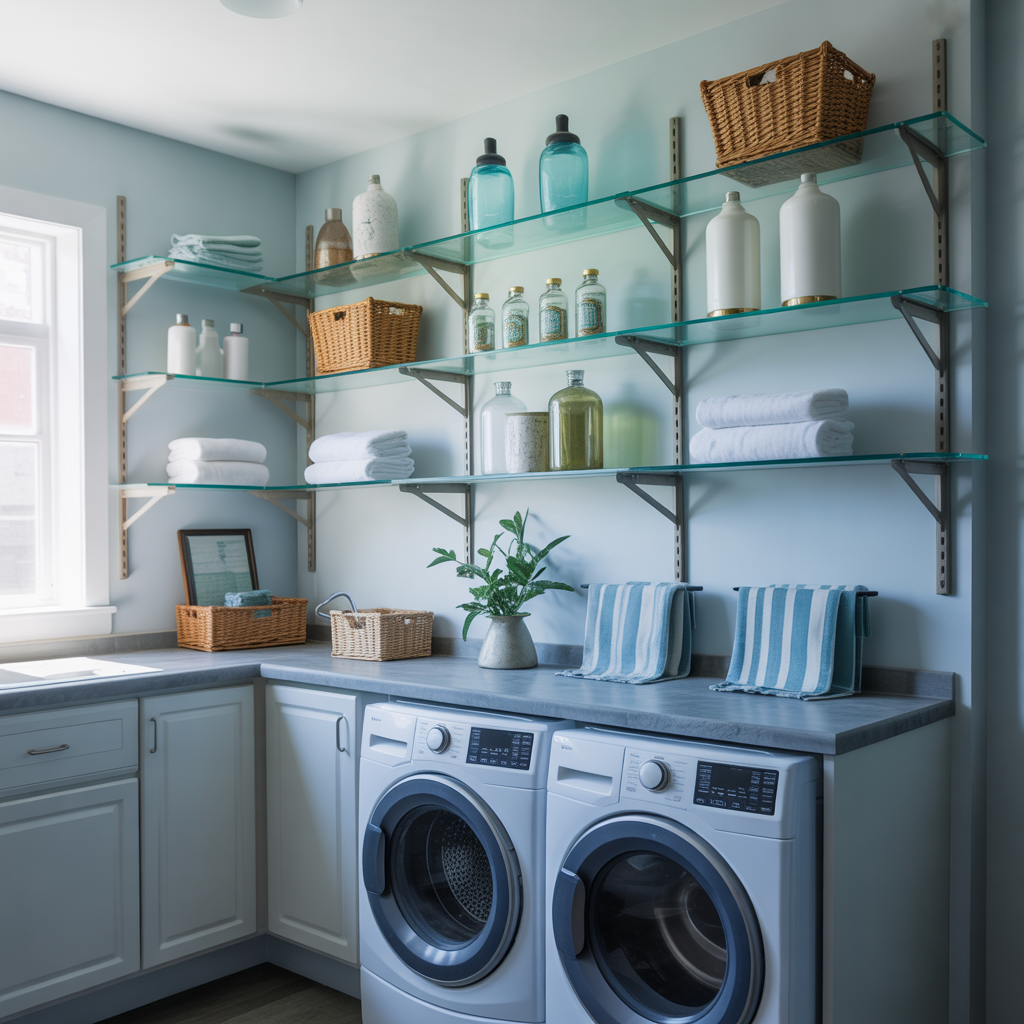 Glass Shelves for a Modern Touch