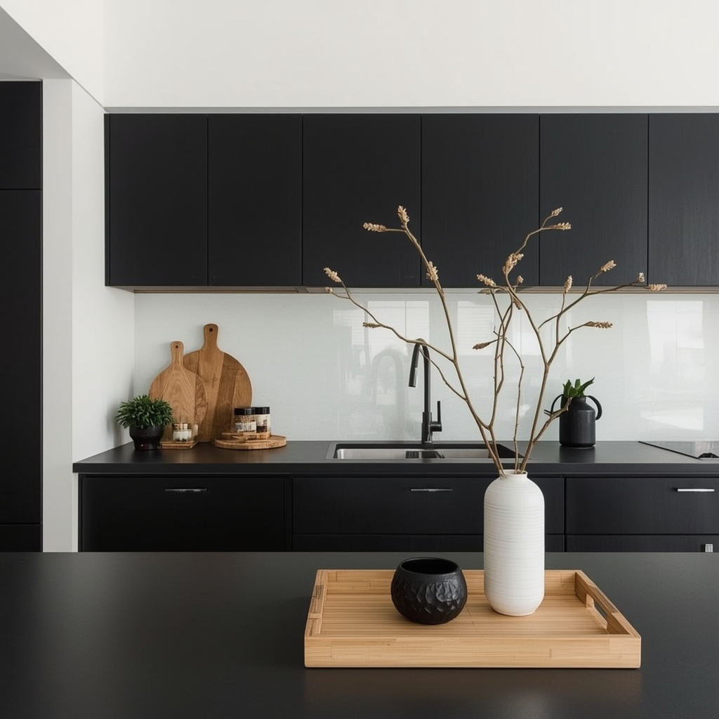 Black Japandi Kitchen: 25 Ideas for a Sophisticated Minimalist Space 15 Handcrafted Accessories and Decor