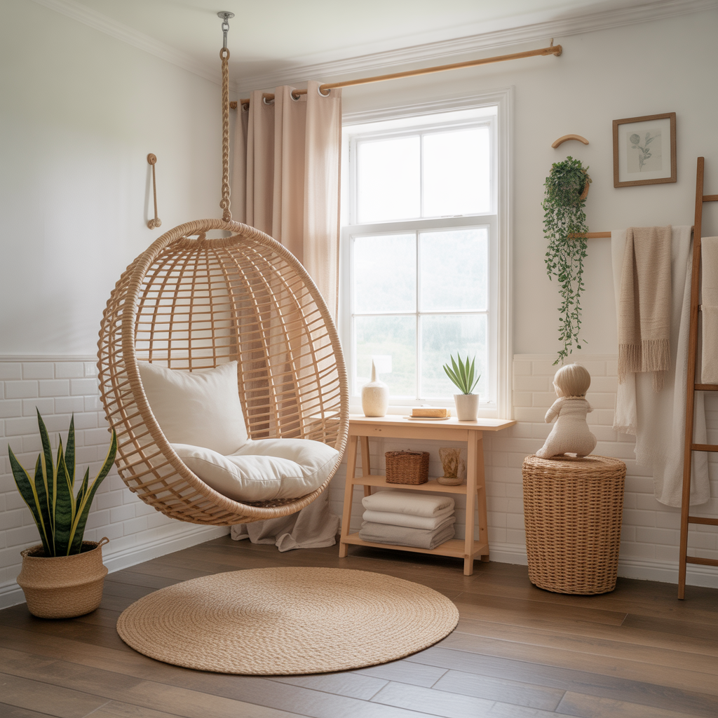 Boho Bathroom: 22 Creative Ideas for a Relaxed and Stylish Space 13 Hanging Chairs or Hammocks