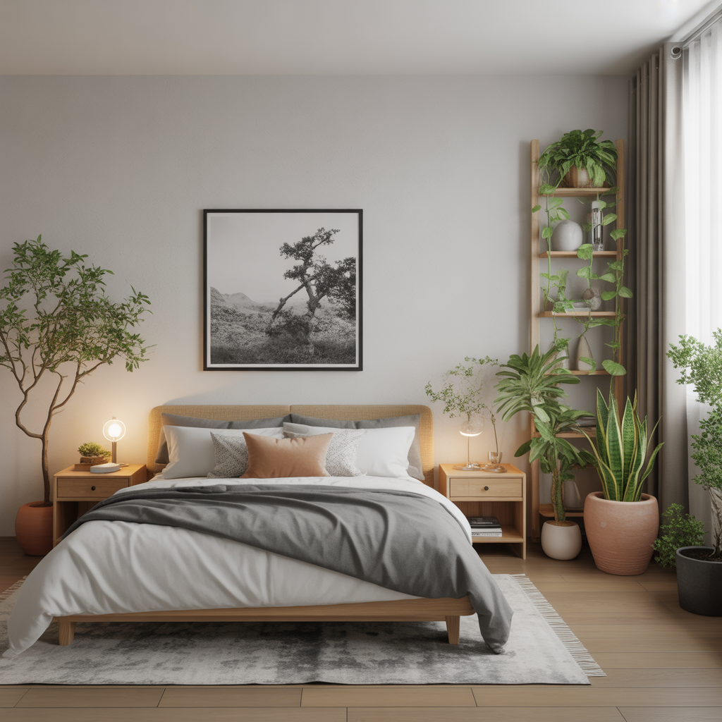 Indoor Plants for a Japandi Bedroom