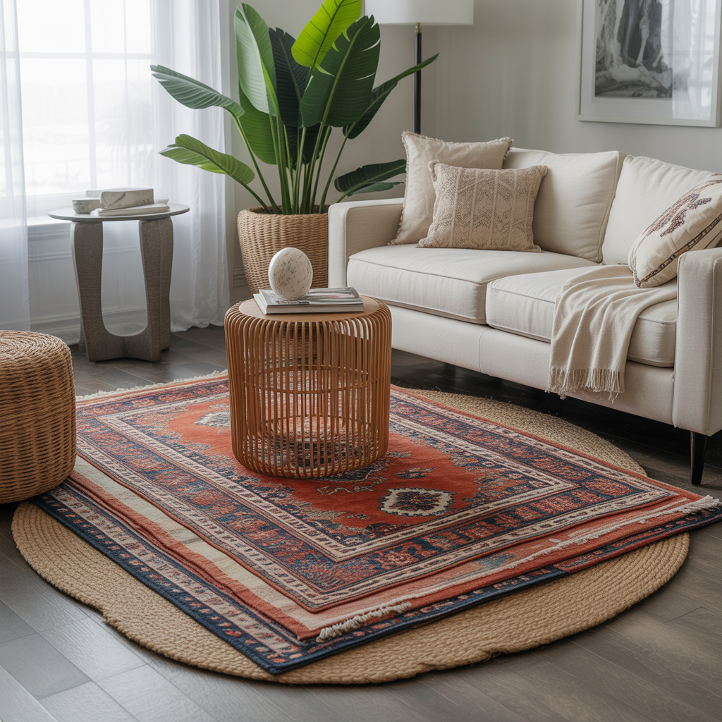 Layered Rugs for Texture