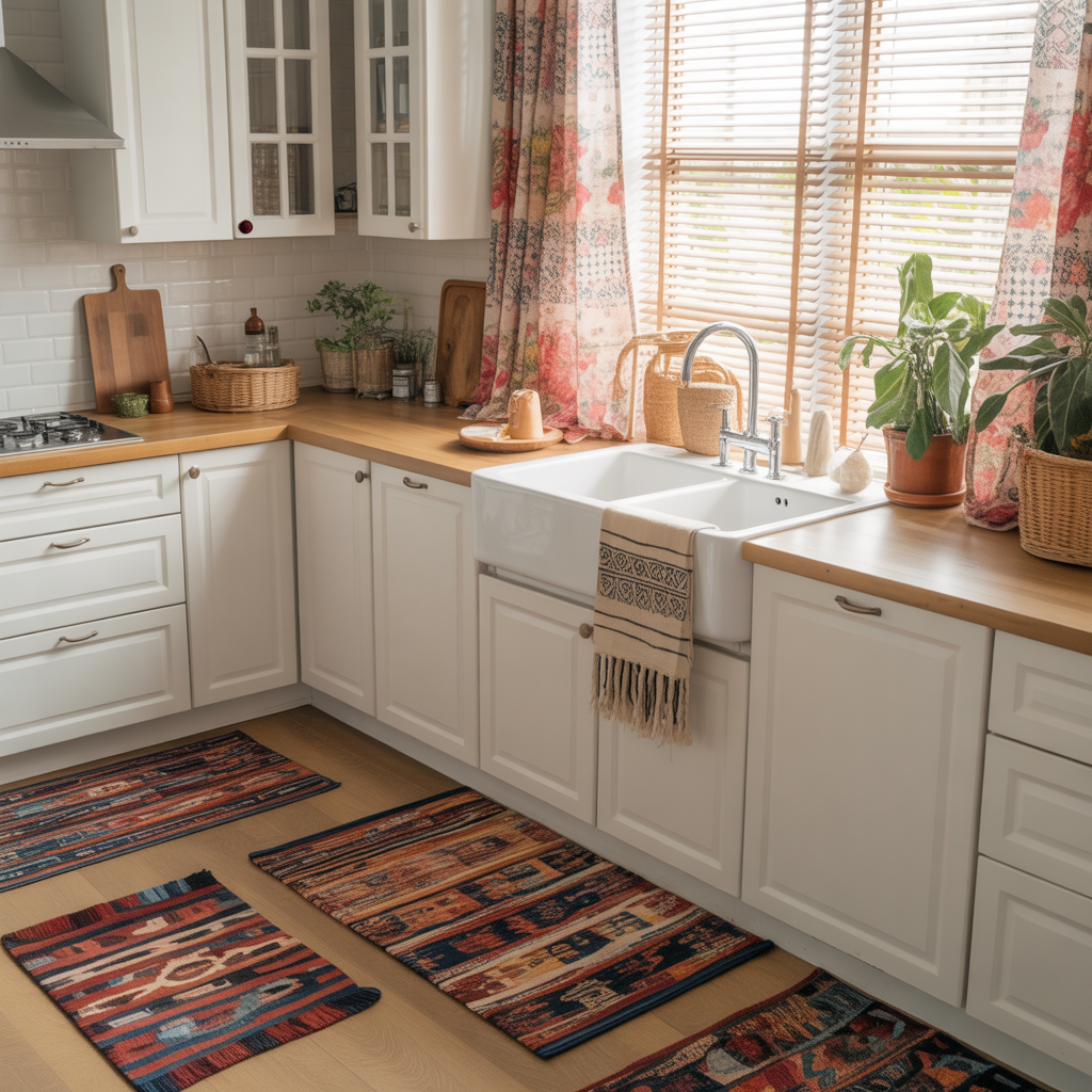 Boho Kitchen: 20 Inspiring Ideas to Create a Warm and Eclectic Space 3 Mix and Match Textiles