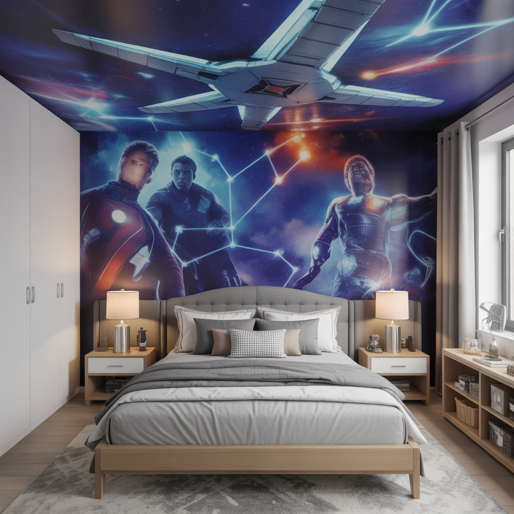 Marvel Bedroom: 16 Creative Ideas for the Ultimate Superhero Space 11 Marvel-Inspired Ceiling Designs