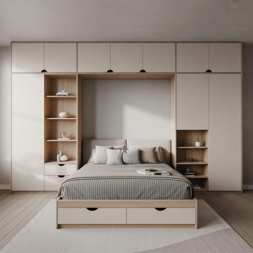 Small Bedroom Storage: 15 Brilliant Ideas to Maximize Space 15 Minimalist Design with Hidden Storage