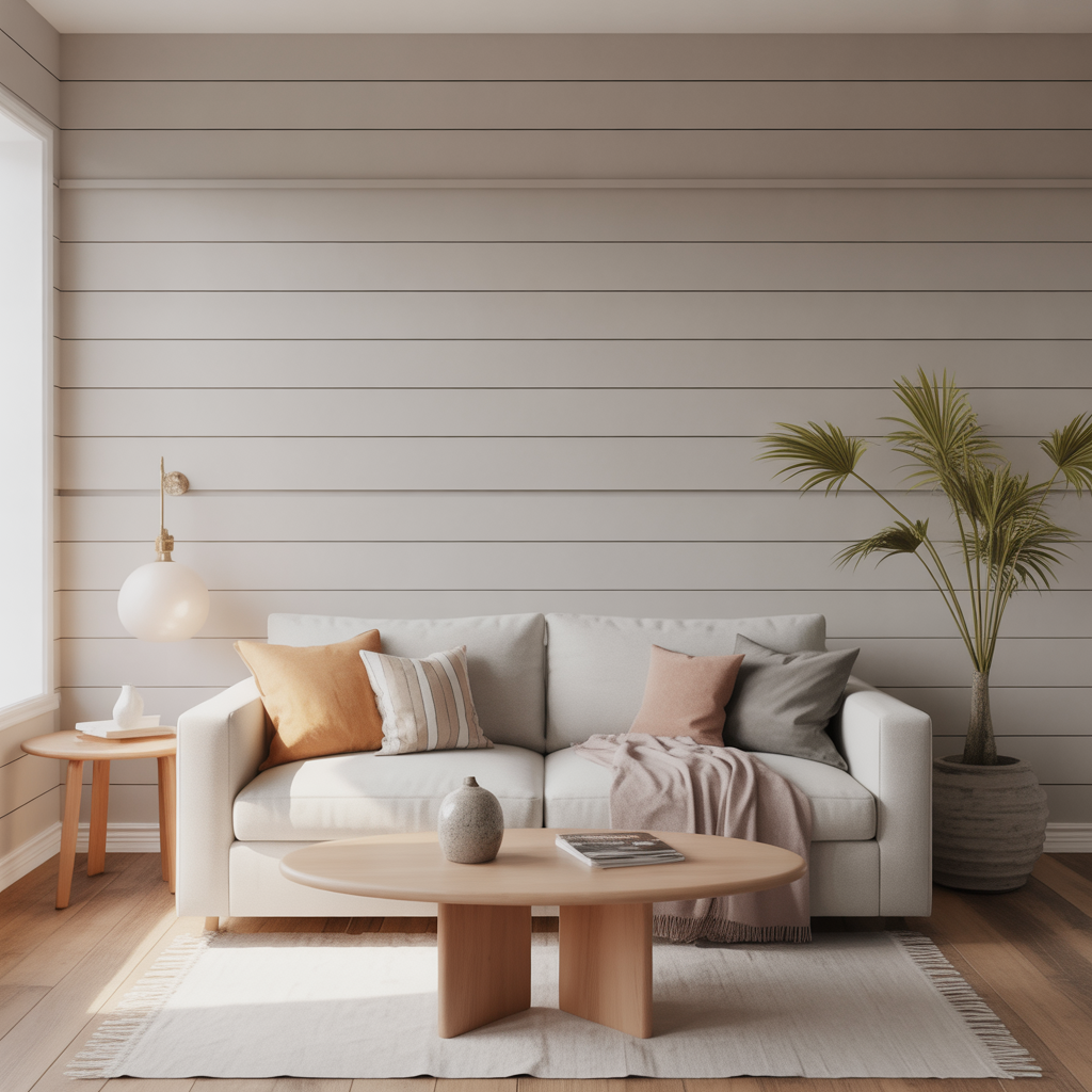 Shiplap Wall Living Room: 15 Inspiring Ideas for a Stylish and Cozy Space 15 Minimalist Living Room with Subtle Shiplap
