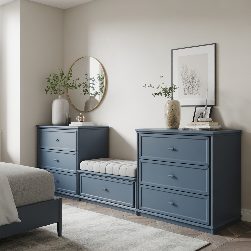 Small Bedroom Sitting Area: 15 Creative Ideas to Maximize Comfort and Style 15 Multi-Functional Dresser with Seating