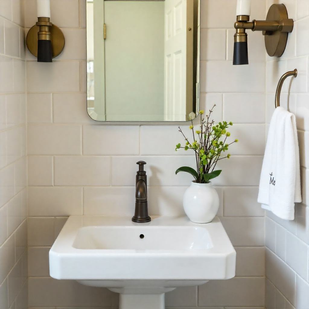 Powder Room Makeover: 20 Inspiring Ideas to Transform Your Space 5 opt for Luxurious Fixtures