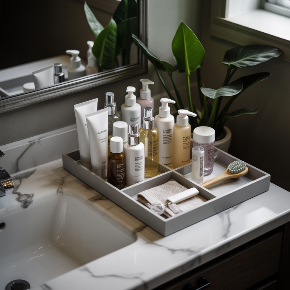 Bathroom Tray Decor: 16 Inspiring Ideas to Elevate Your Space 13 Organized Skincare Tray