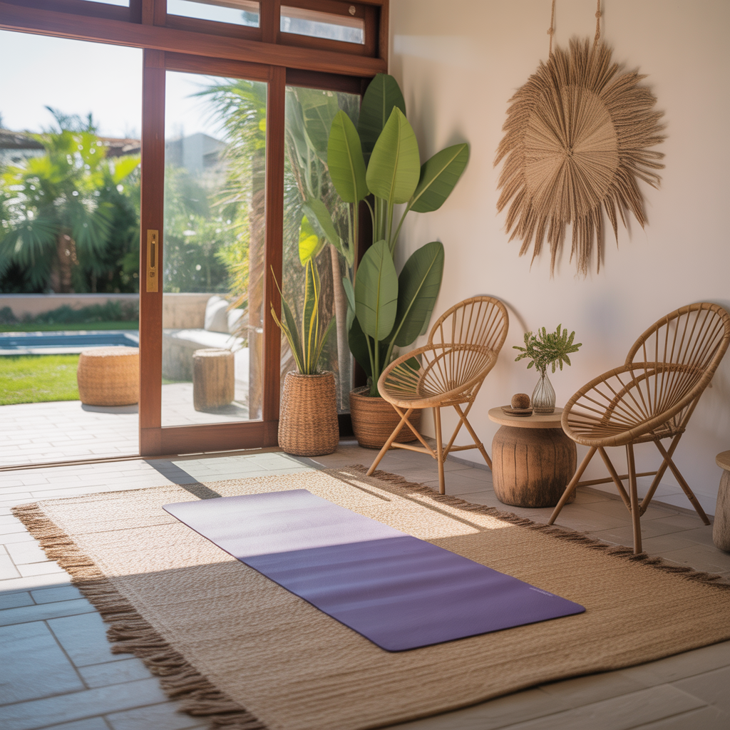 Outdoor-Inspired Yoga Corner