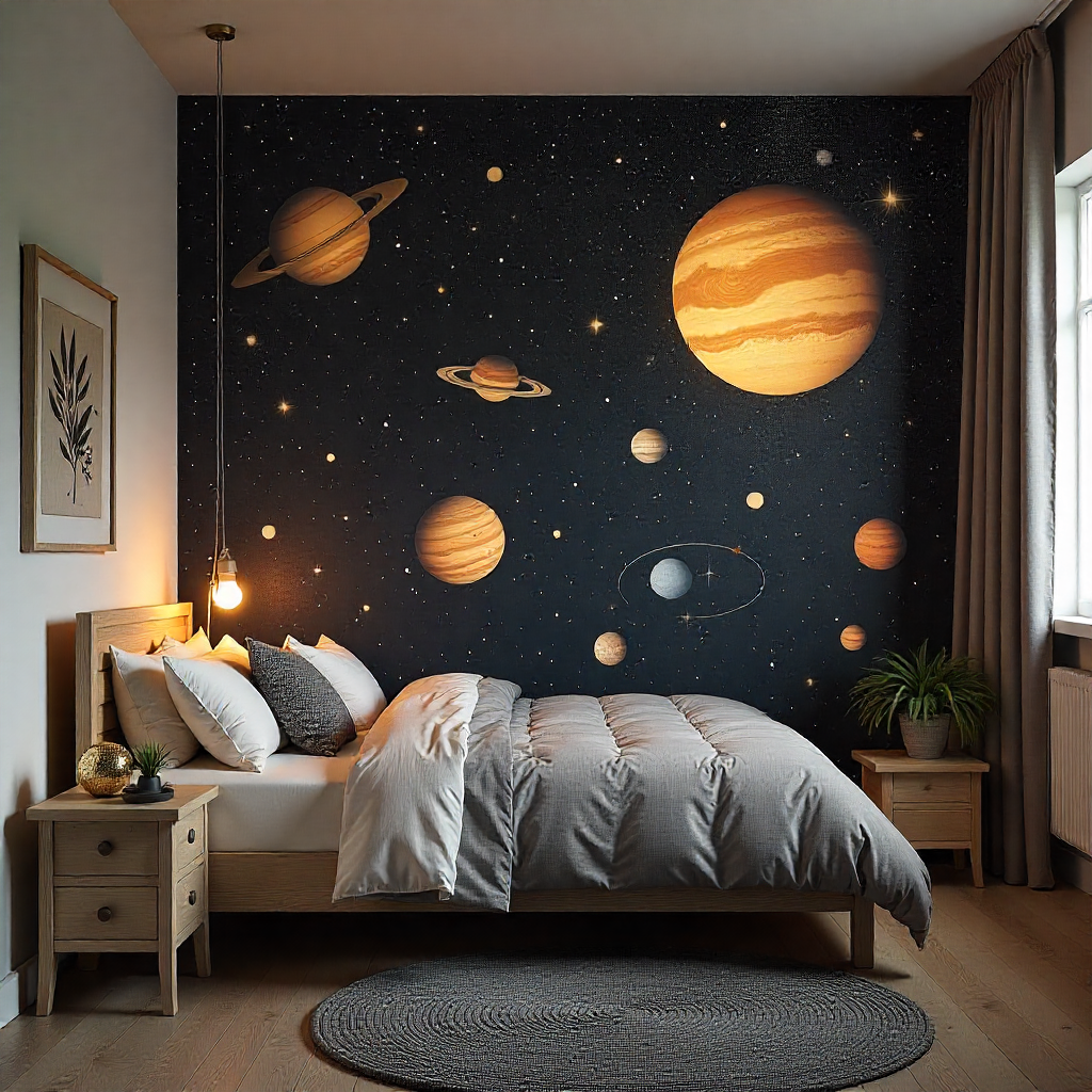 Kids Bedroom Mural: 20 Creative Ideas to Transform Your Child’s Space 2 Outer Space