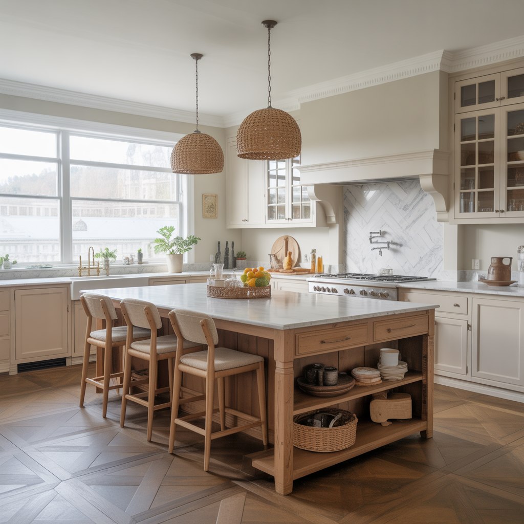 Oversized Kitchen Island for Large Spaces