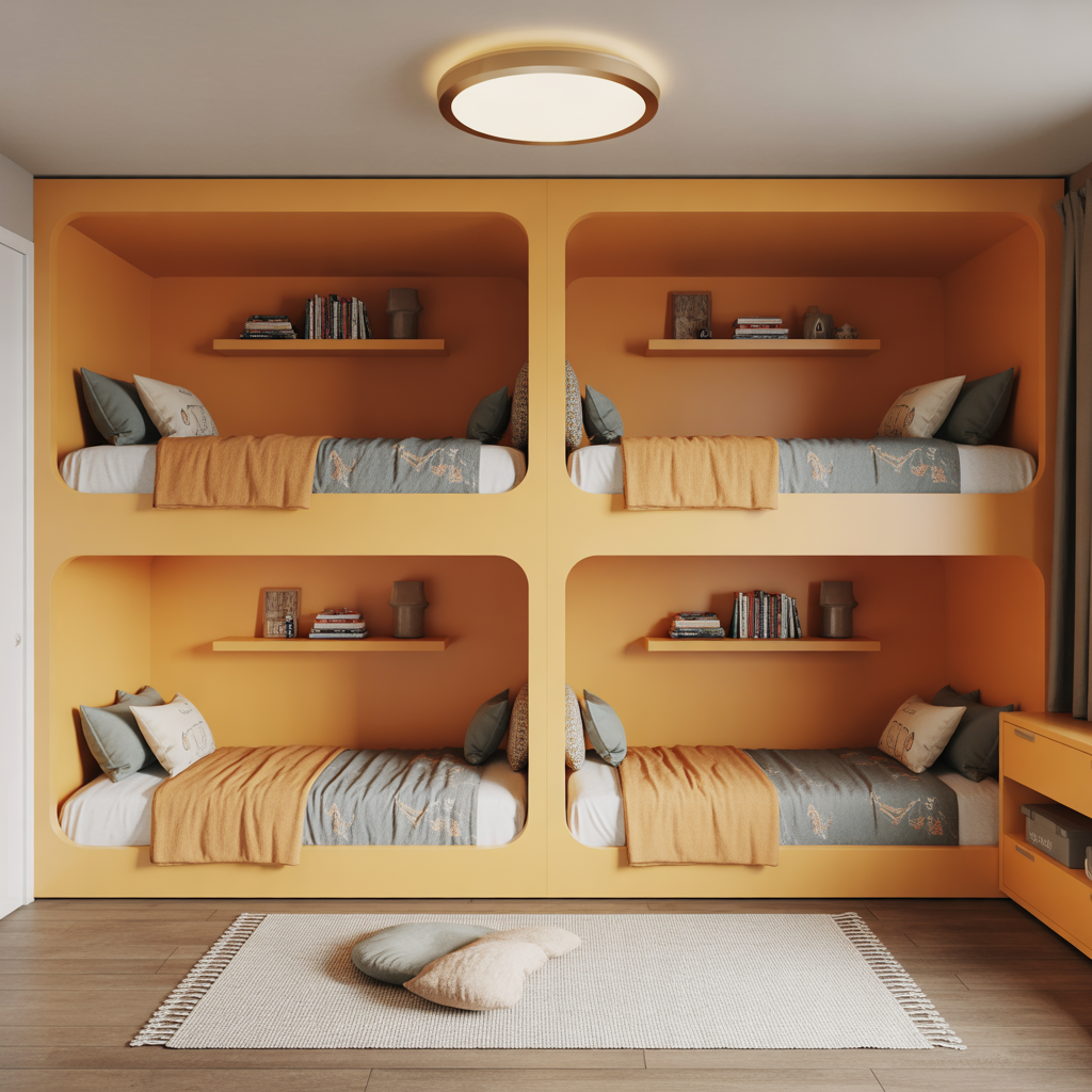Bunk Room for Boys: 14 Creative and Practical Ideas to Maximize Space and Style 6 Personalized Sleeping Nooks