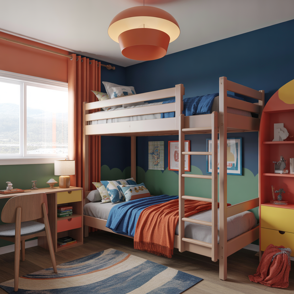 Bunk Room for Boys: 14 Creative and Practical Ideas to Maximize Space and Style 7 Playful Color Palettes