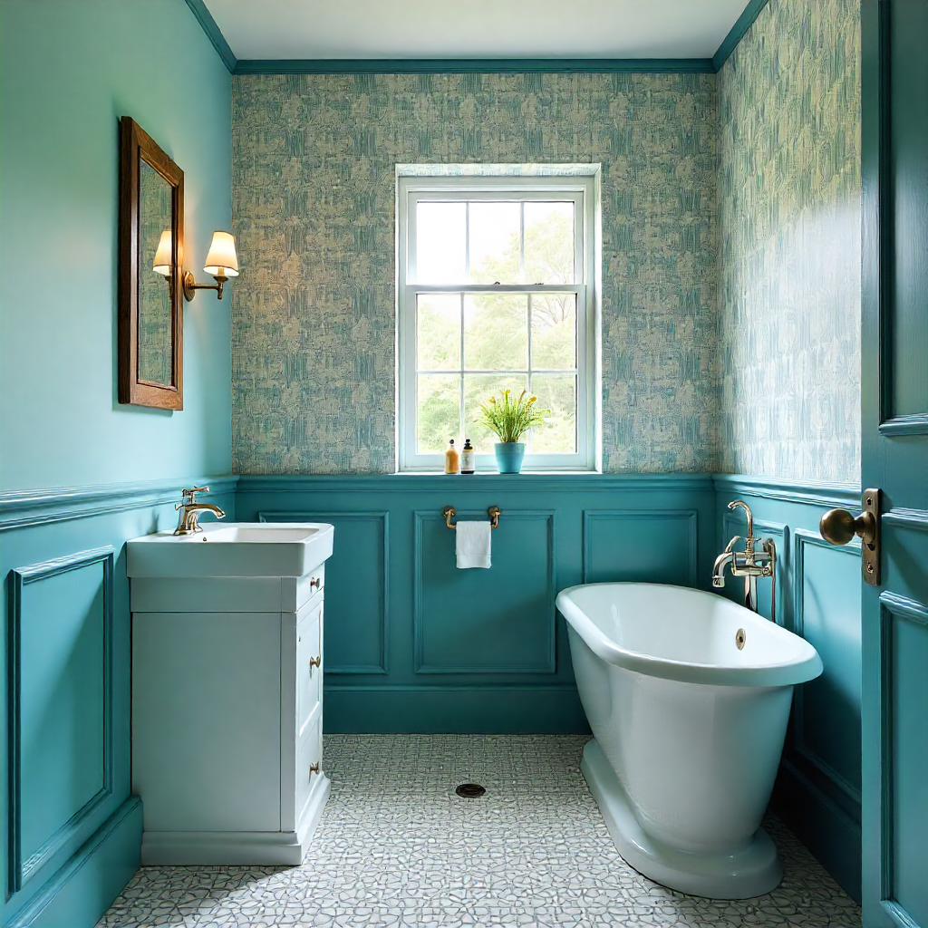 Bathroom Makeover: 25 Inspiring Ideas to Transform Your Space 3 Refresh the Walls with Paint or Wallpaper