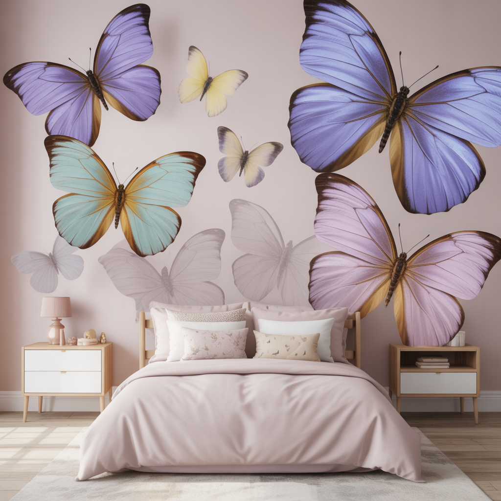 Soft Pastel Butterfly Walls