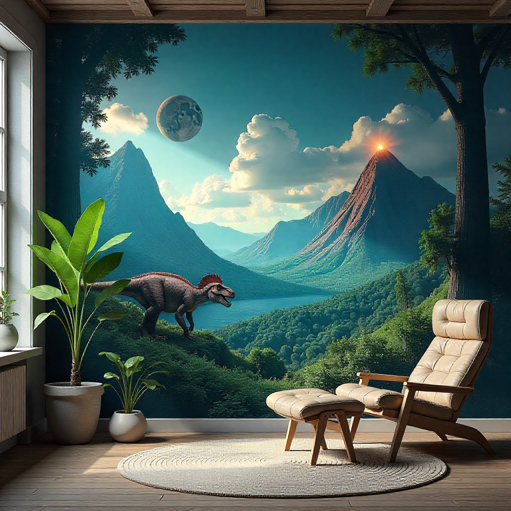 Kids Bedroom Mural: 20 Creative Ideas to Transform Your Child’s Space 8 Space for Dinosaurs