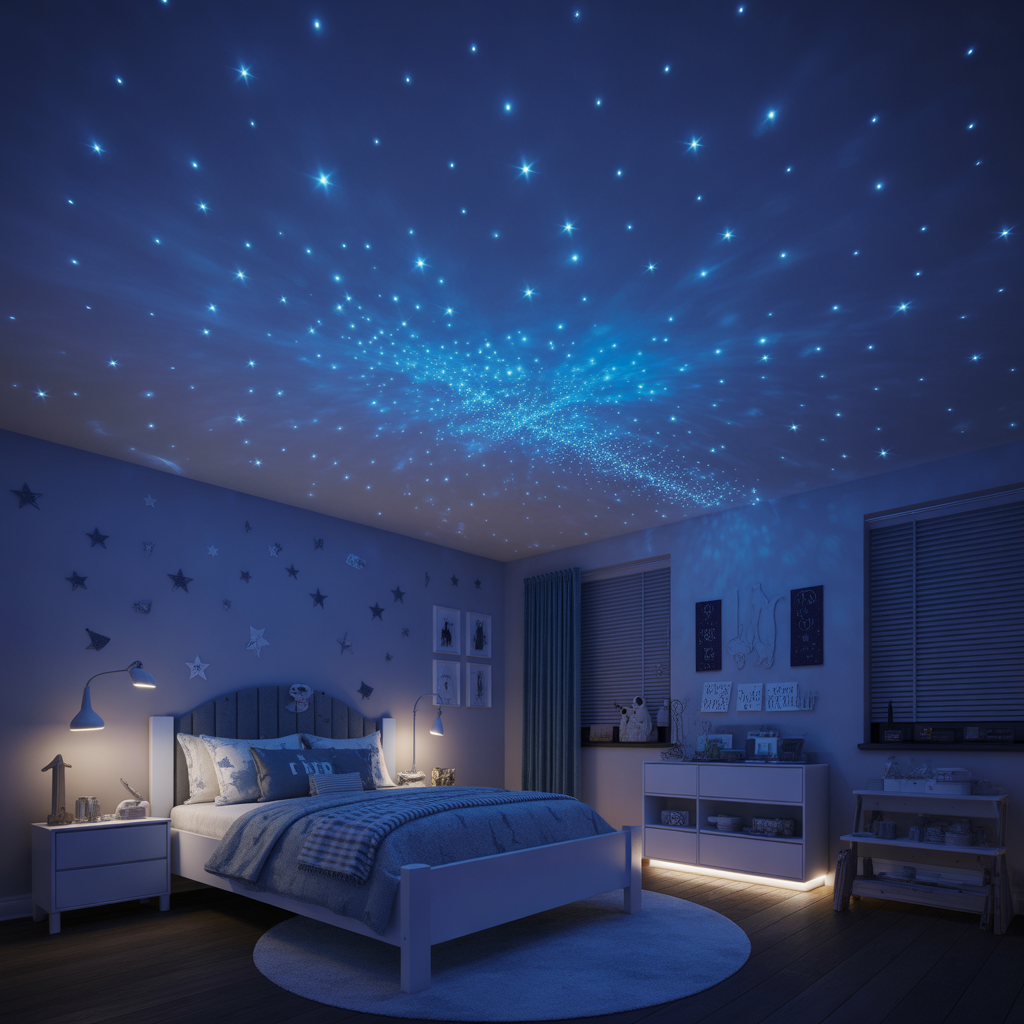 Starry Ceiling with Glow-in-the-Dark Stickers