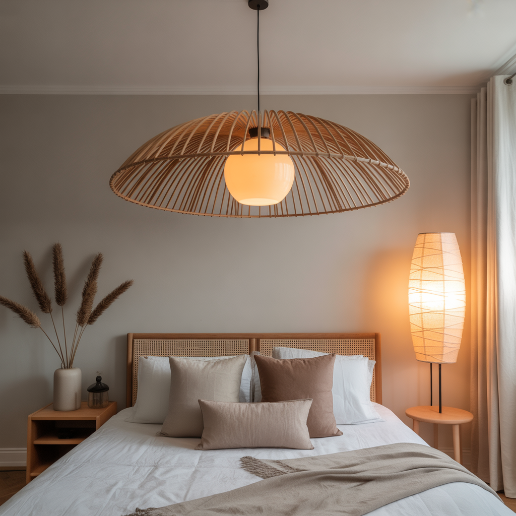 Statement Lighting Fixtures for Japandi Style