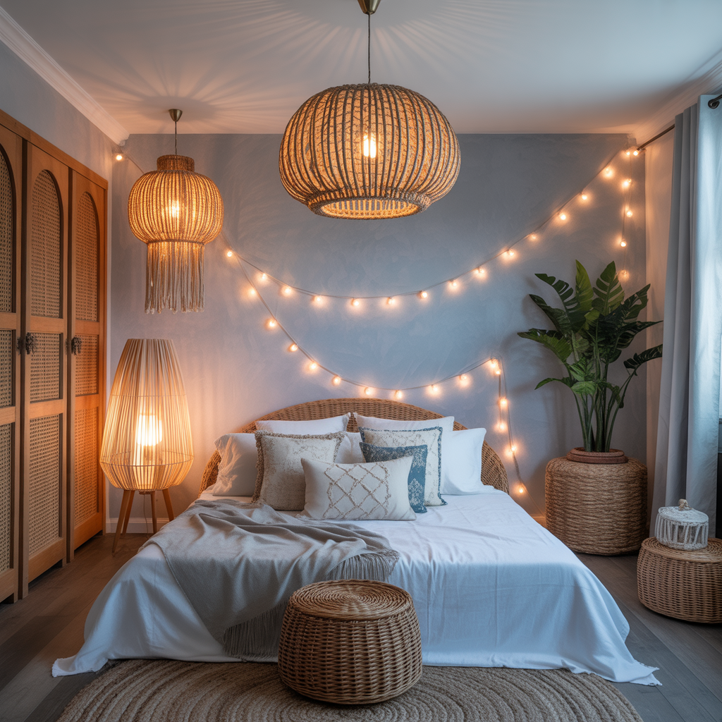 Boho Living Room: 18 Inspiring Ideas for a Cozy and Stylish Space 11 Statement Lighting for Atmosphere