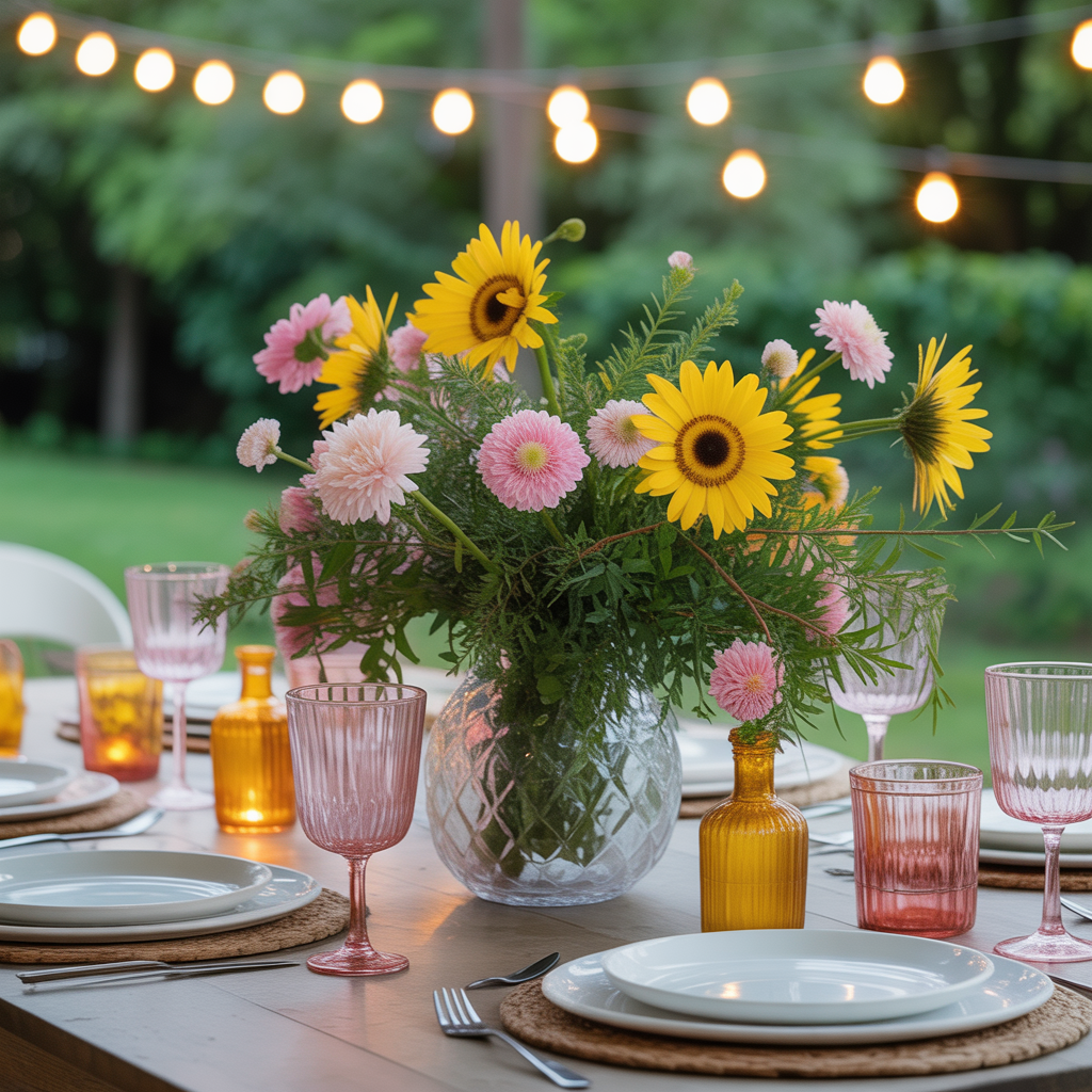 Summer Dining Table Centerpiece