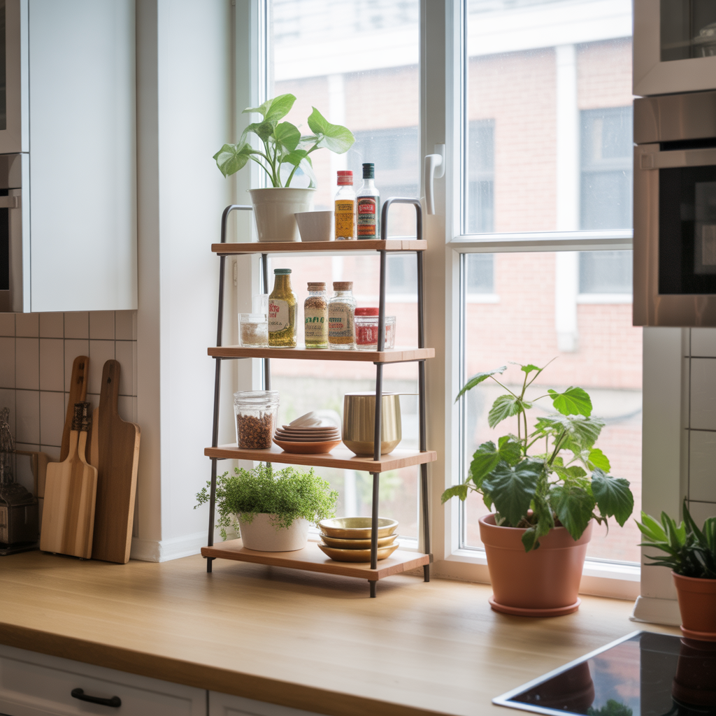 Tiered Shelves on the Sill