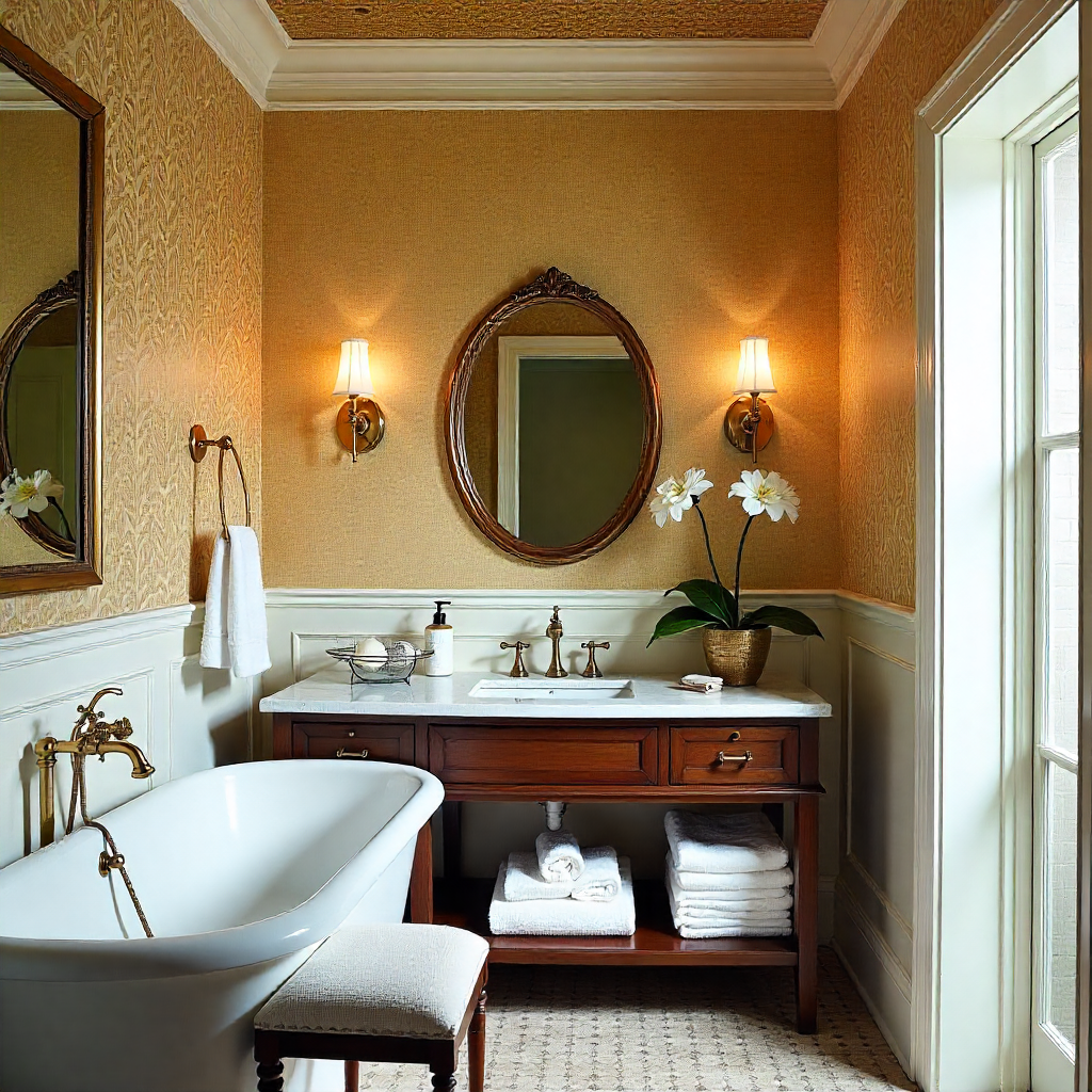 Powder Room Makeover: 20 Inspiring Ideas to Transform Your Space 13 Try a Statement Ceiling
