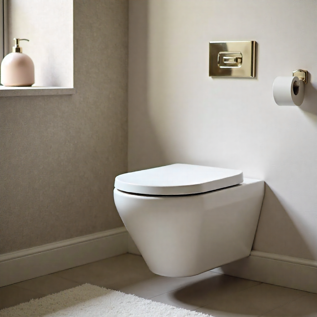Powder Room Makeover: 20 Inspiring Ideas to Transform Your Space 12 Use a Floating Toilet for Space Efficiency