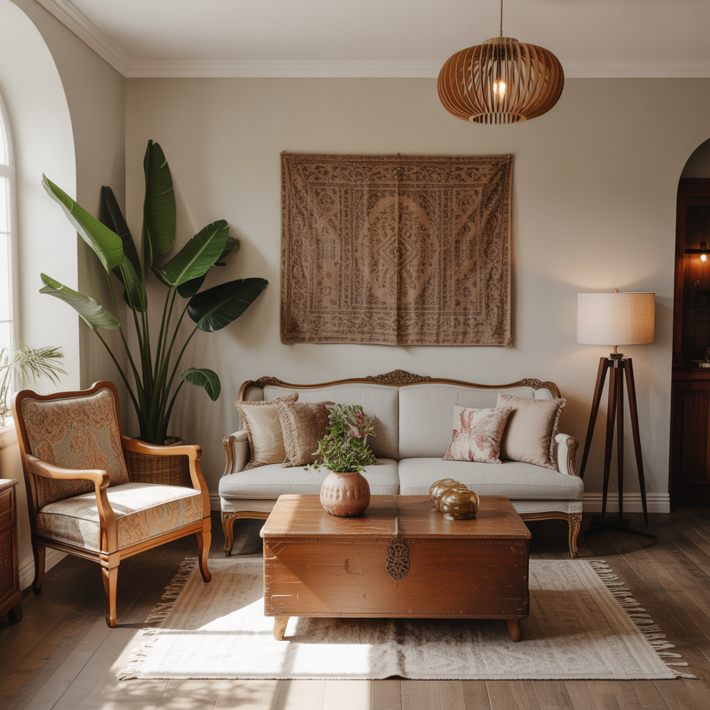 Boho Living Room: 18 Inspiring Ideas for a Cozy and Stylish Space 5 Vintage Furniture with Character