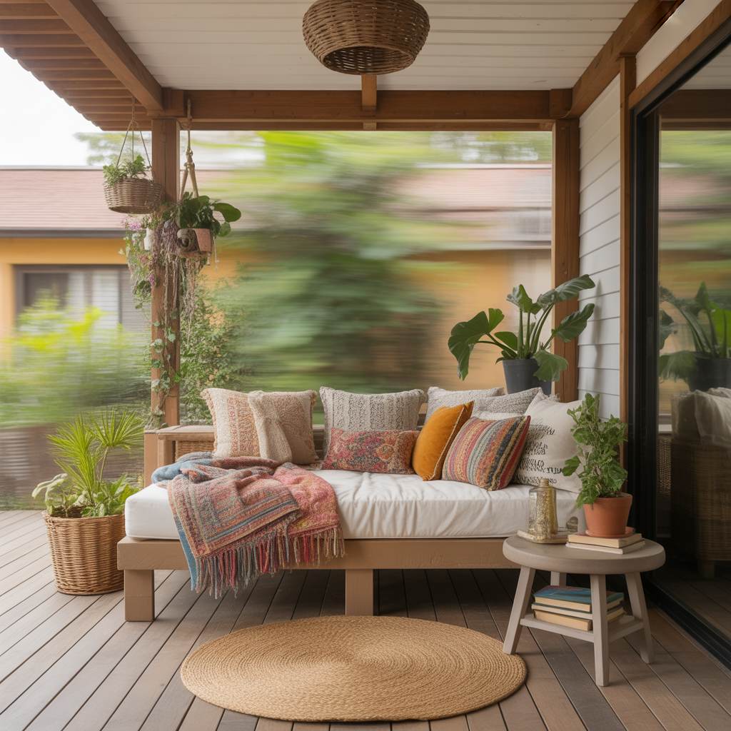 Boho Sunroom: 20 Inspiring Ideas to Create a Relaxed and Dreamy Space 4 Create a Cozy Daybed Corner
