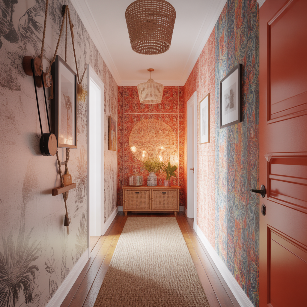 Boho Hallway: 20 Inspiring Ideas to Create a Free-Spirited Entryway 10 Accent Walls with Bold Patterns