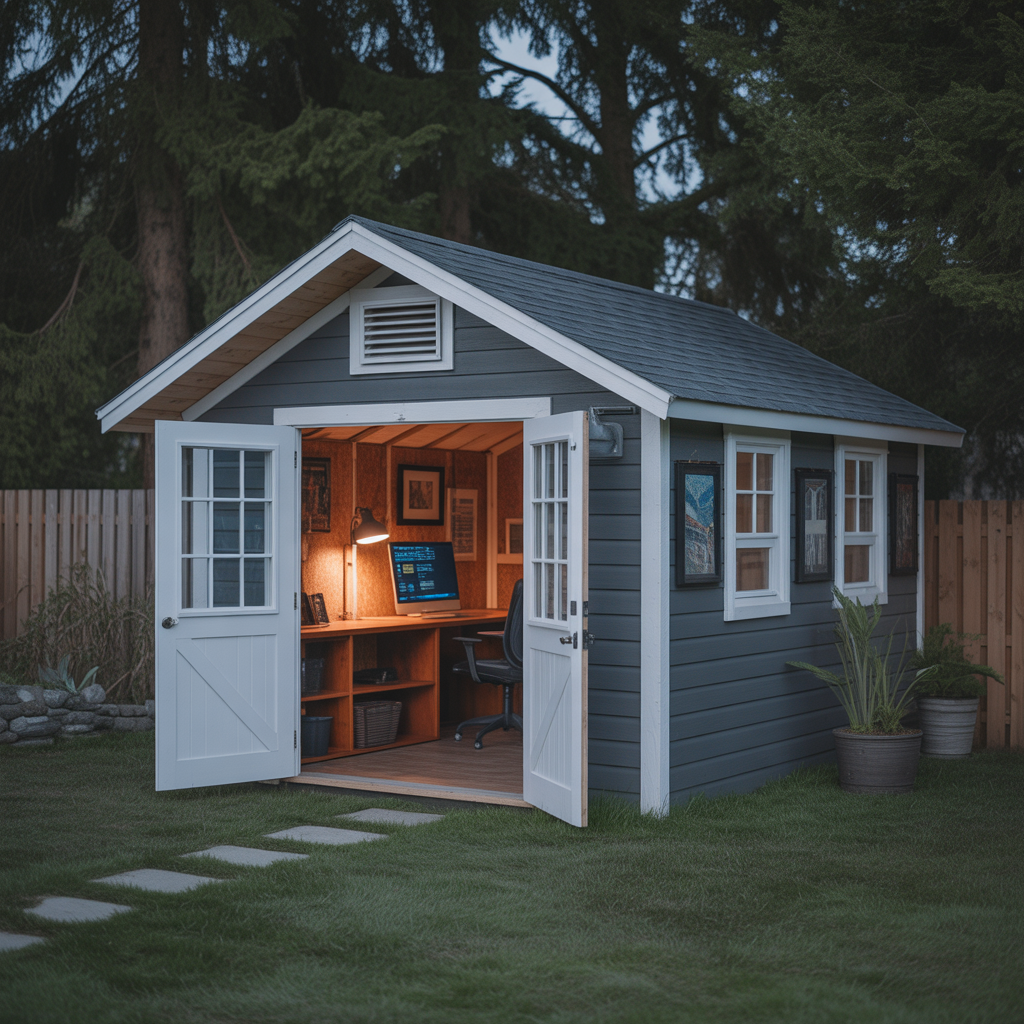 Backyard Office: 20 Creative Ideas to Build Your Dream Outdoor Workspace 2 Backyard Office Shed Conversion