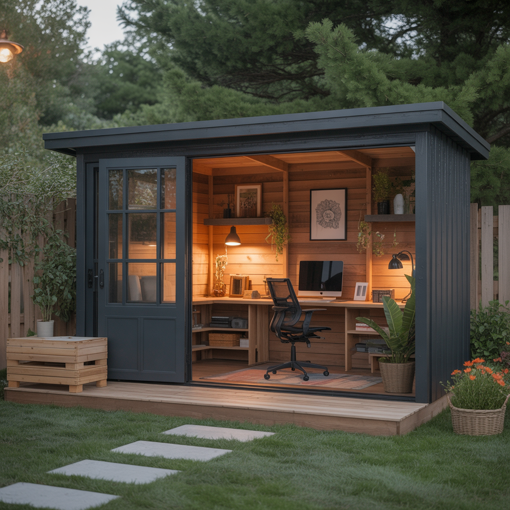 Backyard Office: 20 Creative Ideas to Build Your Dream Outdoor Workspace 20 Budget-Friendly Backyard Office Solutions