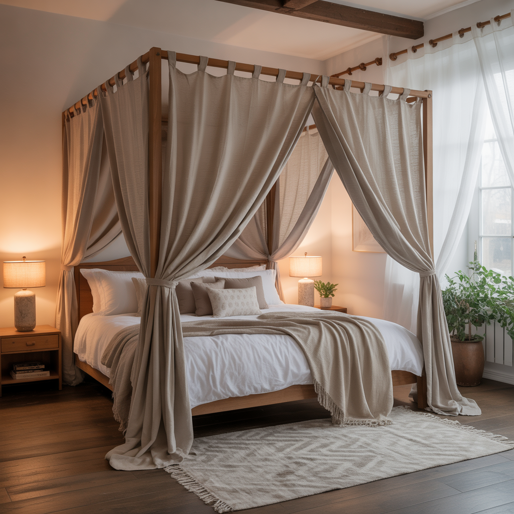 Cozy Winter Bedroom: 20 Beautiful Ideas to Create Warmth and Comfort 10 Canopy Beds with Drapes