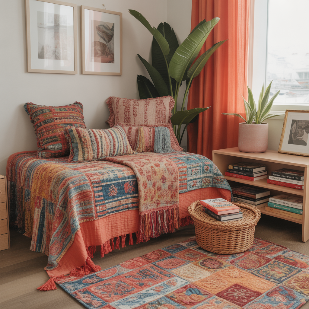 Boho Reading Nook :20 Creative Ideas for Designing Reading Nook 12 Colorful Textile Explosion