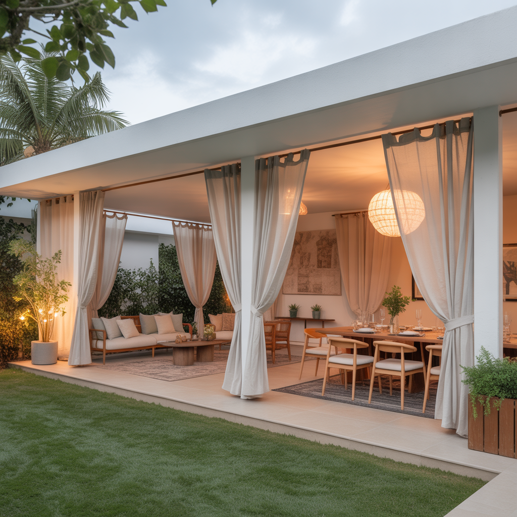 Curtain Dividers for Zoning Outdoor Areas