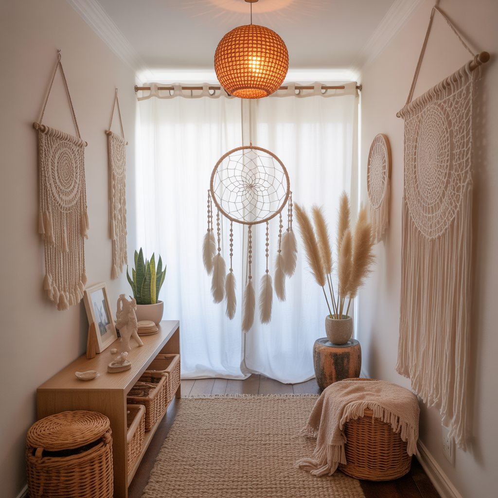 Boho Hallway: 20 Inspiring Ideas to Create a Free-Spirited Entryway 13 Dreamcatchers and Wall Hangings