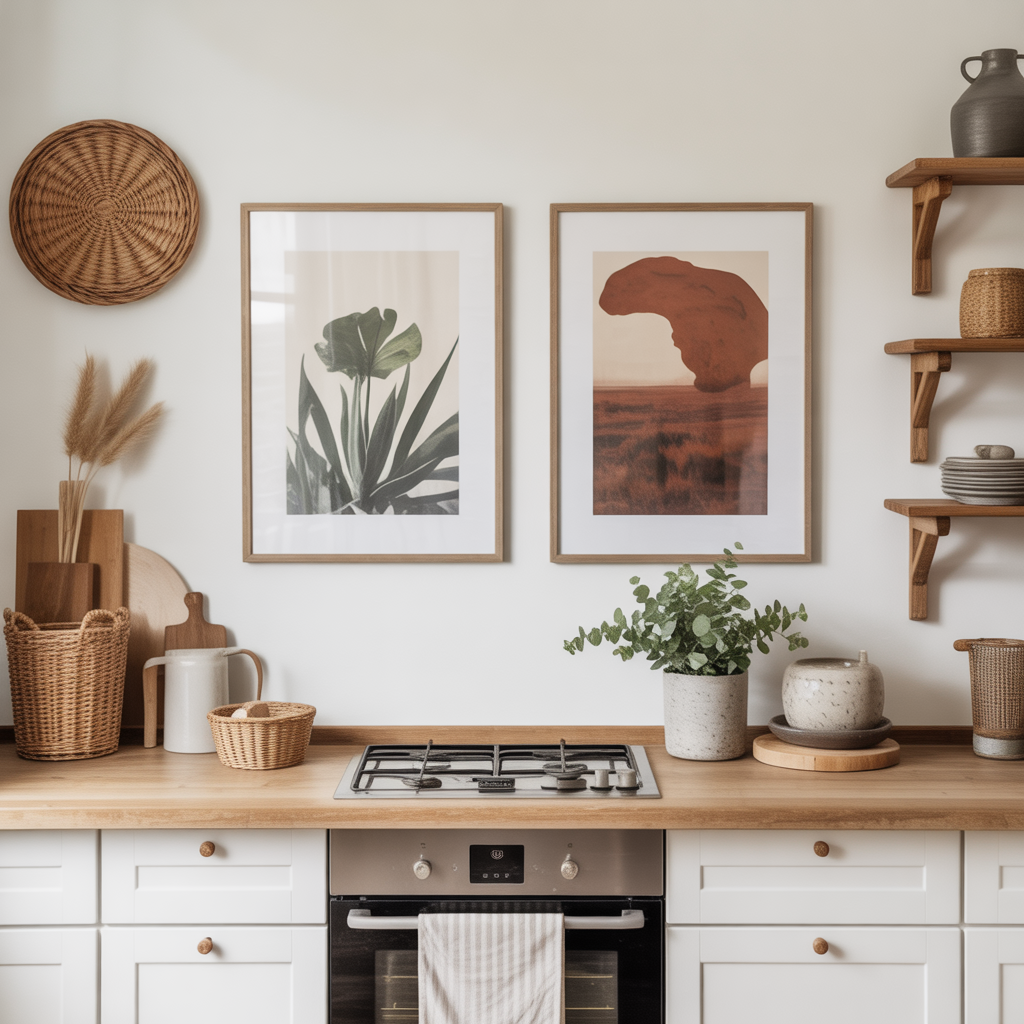 Earthy Kitchen: 20 Inspiring Ideas for a Natural and Grounded Space 19 Earth-Inspired Artwork and Décor