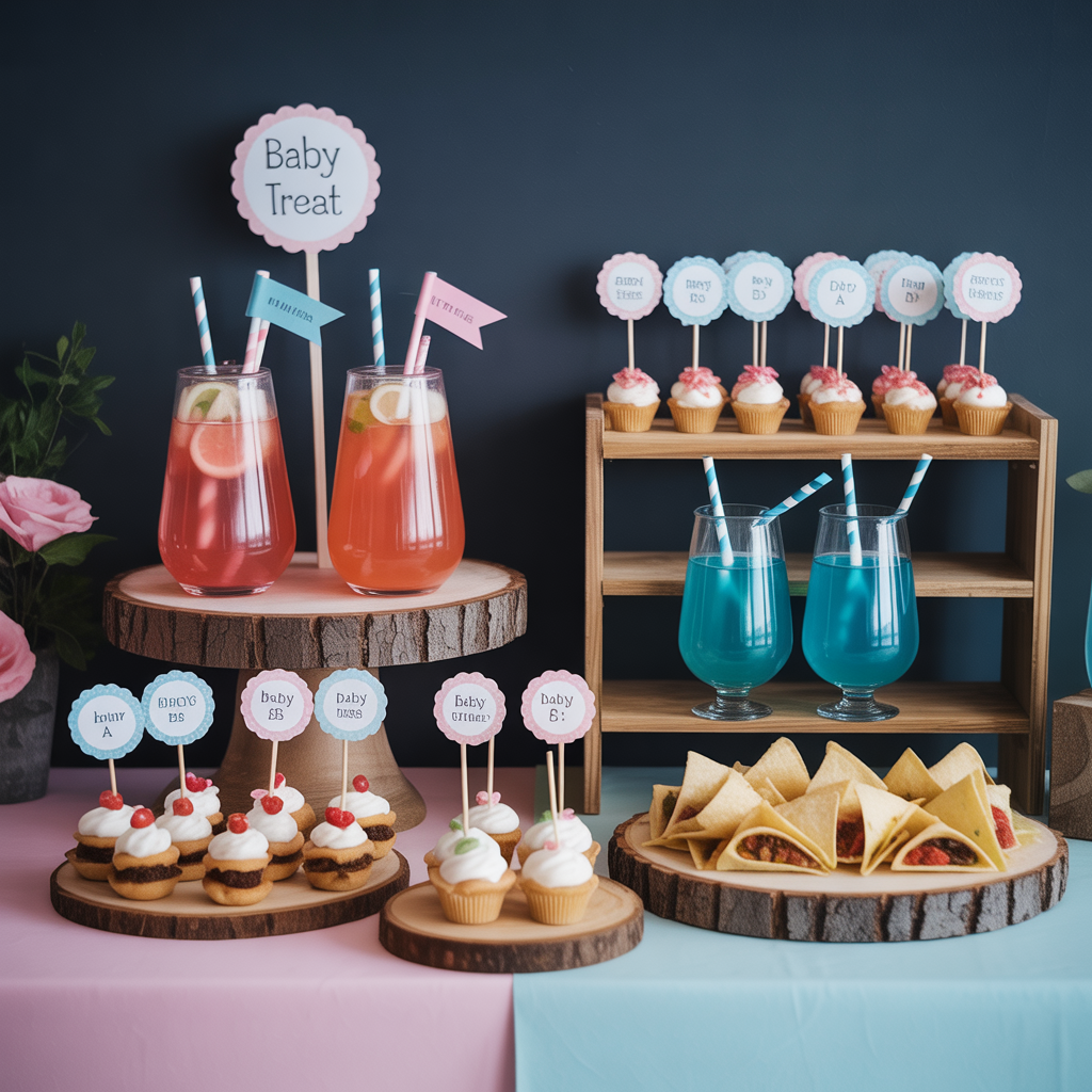 Baby Shower for Twins: 20 Creative and Heartfelt Ideas 7 Food Stations in Pairs