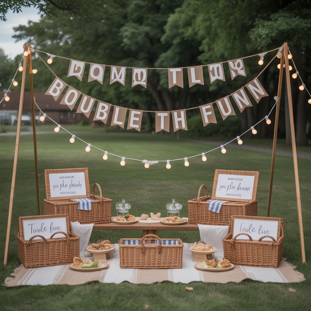 Baby Shower for Twins: 20 Creative and Heartfelt Ideas 11 Outdoor Picnic-Style Baby Shower for Twins