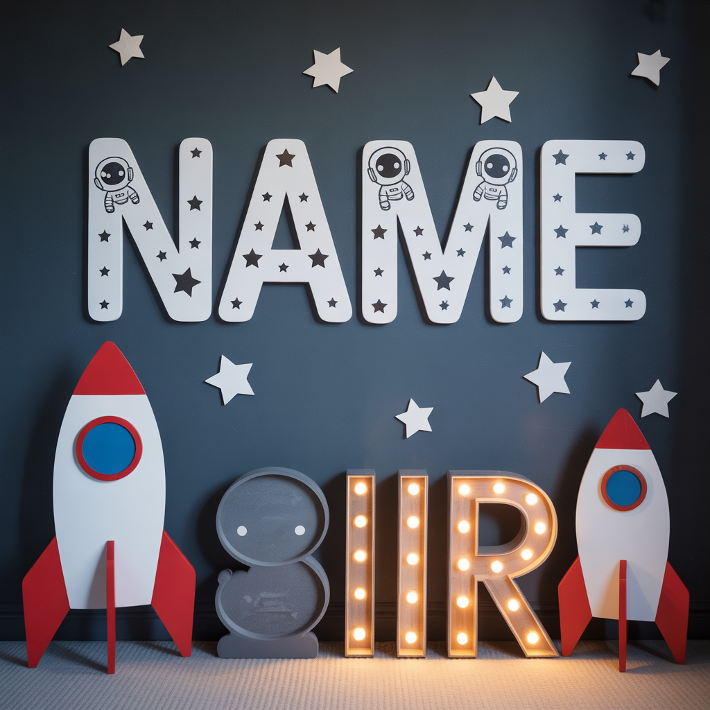 Personalized Astronaut Name Art