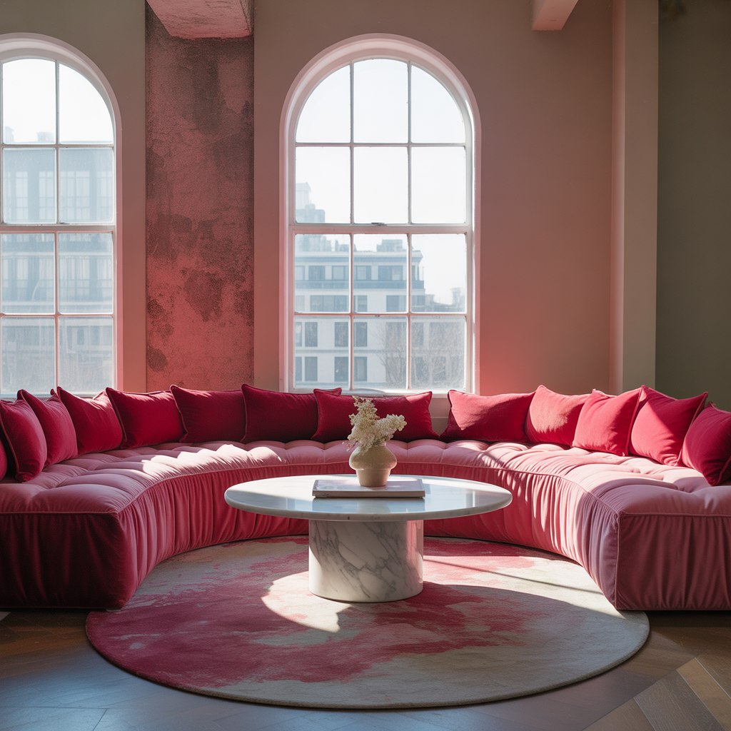 Living Room Conversation Pits: 20 Inspiring Ideas for Social Spaces 8 Luxe Velvet and Jewel Tones