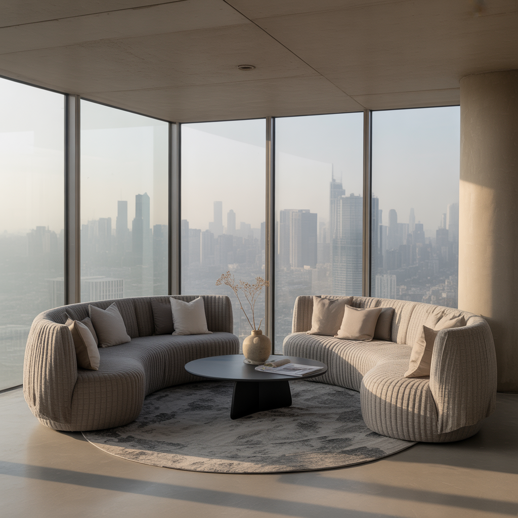 Living Room Conversation Pits: 20 Inspiring Ideas for Social Spaces 17 Monochrome Elegance