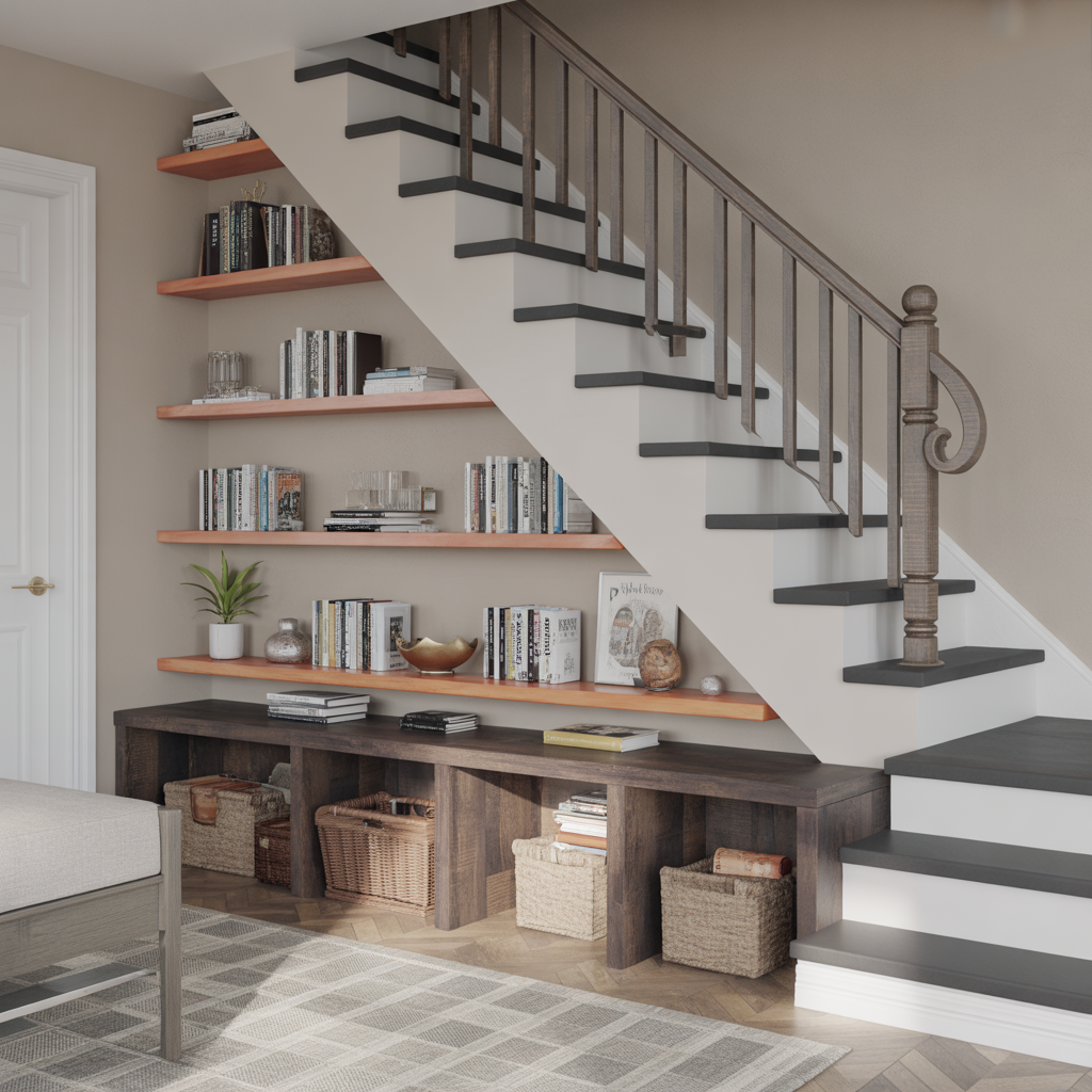 Floating Shelves for a Literary Display