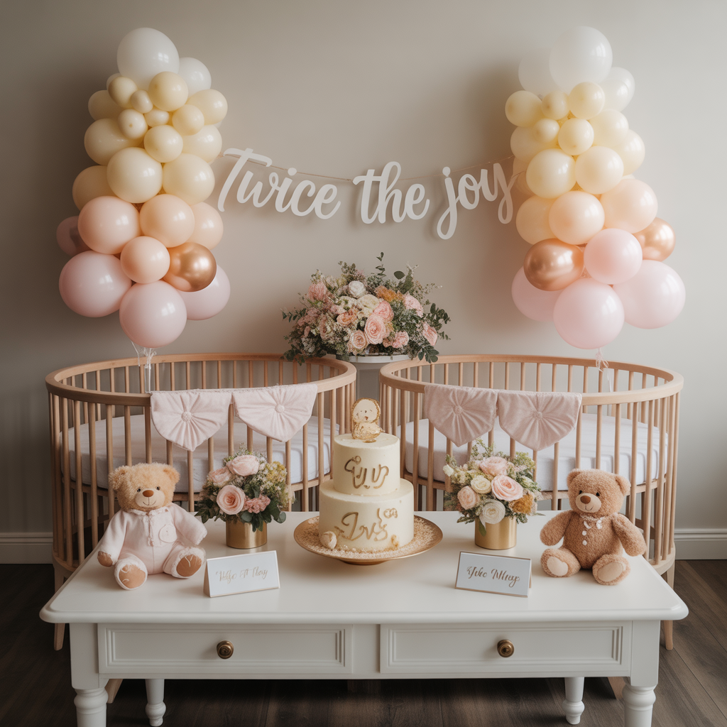 Baby Shower for Twins: 20 Creative and Heartfelt Ideas 2 Double-Themed Décor for a Baby Shower for Twins