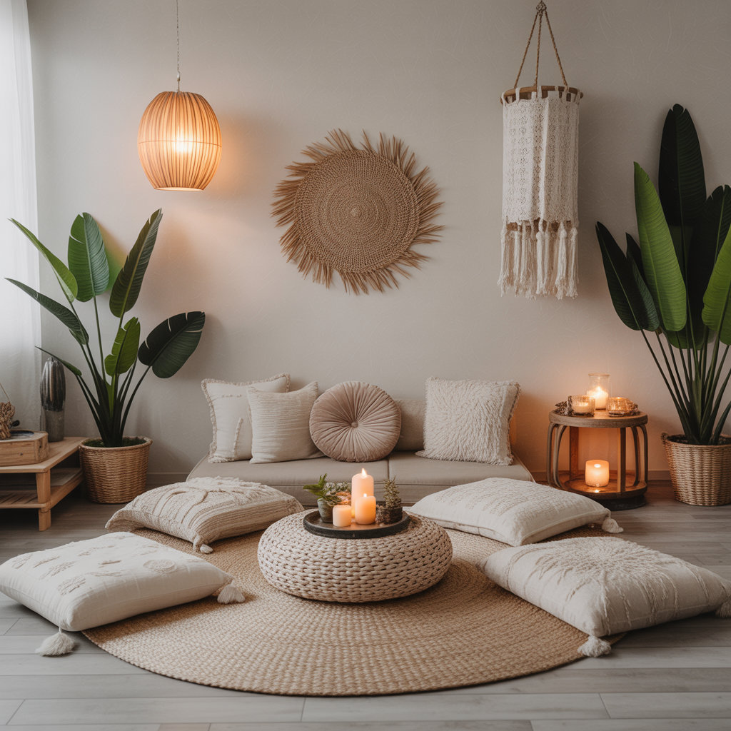 Floor Pillows Living Room Boho: 20 Inspiring Ideas to Elevate Your Space 8 Building a Relaxed Meditation Space